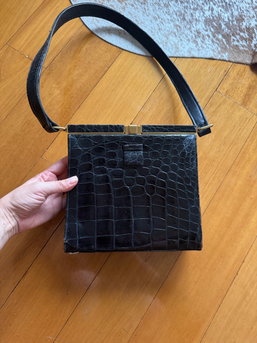 Vintage Crocodile Purse